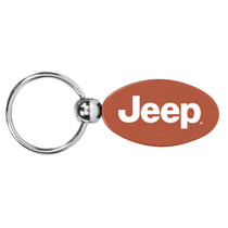 Jeep Orange Aluminum Oval Key Chain