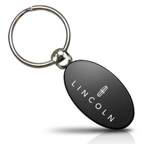 Lincoln Black Aluminum Oval Key Chain
