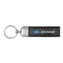 Ford Edge Real Carbon Fiber Leather Key Chain with Black stitching