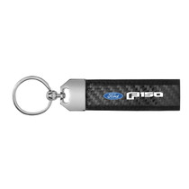 Ford F-150 2015 to 2018 Real Carbon Fiber Leather Key Chain with Black Stitching , Made in USA