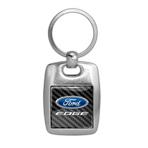 Ford Edge Scratch Resistant Full-Color Graphic on Carbon Fiber Backing Brush Metal Key Chain