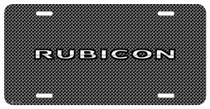 Jeep Rubicon Mesh Grill Graphic Aluminum License Plate