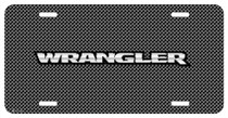Jeep Wrangler Mesh Grill Graphic Aluminum License Plate