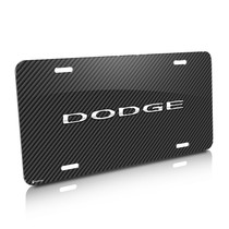 Dodge Carbon Fiber Look Graphic Aluminum License Plate