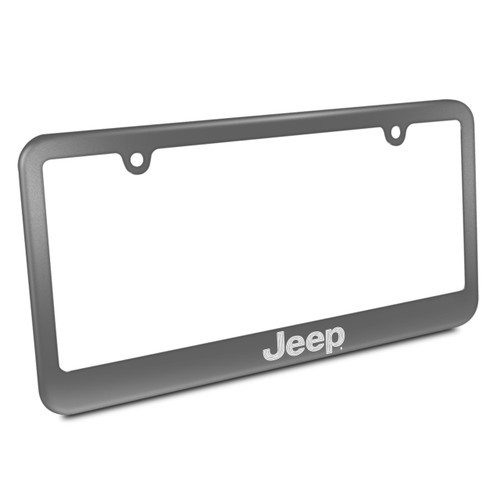 Jeep Gray Metal License Plate Frame