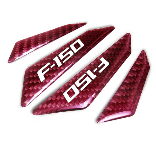 Ford F-150 2009-2014 Real Red Carbon Fiber Door Edge Guard Decal