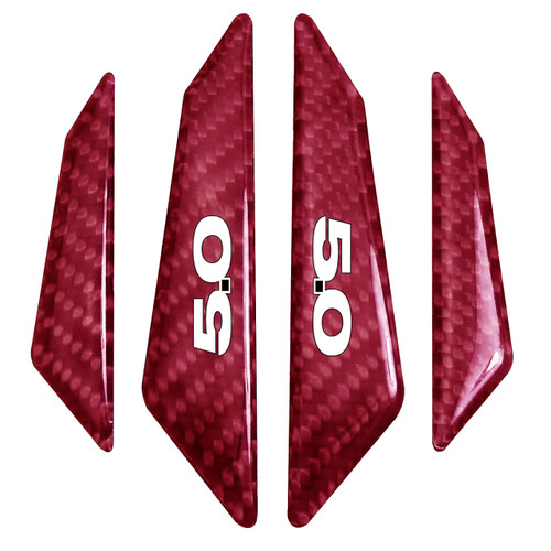 Ford Mustang 5.0 Real Red Carbon Fiber Door Edge Guard Decal