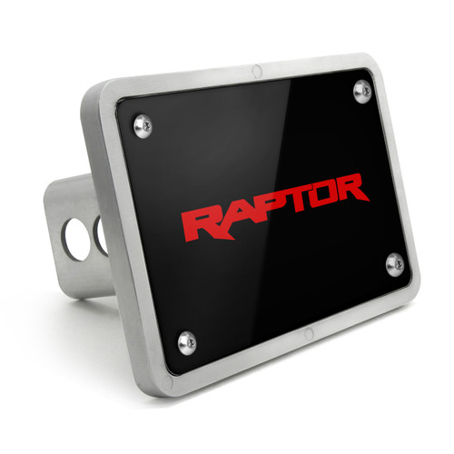 Ford Raptor 2015 UV Graphic Black Plate Billet Aluminum 2 inch Tow Hitch Cover
