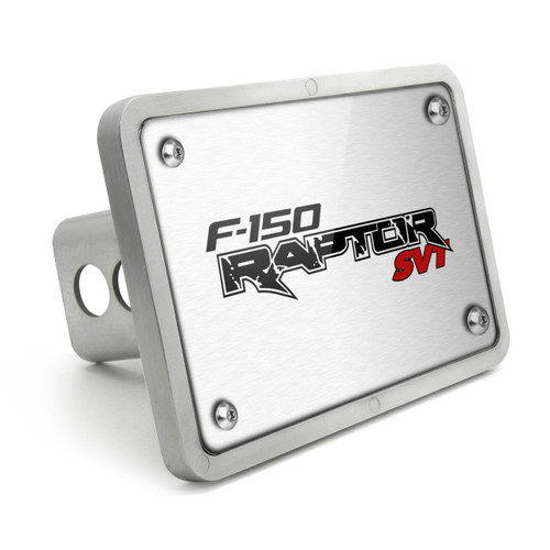 Ford Raptor SVT UV Graphic Brushed Silver Billet Aluminum 2 inch Tow Hitch Cover
