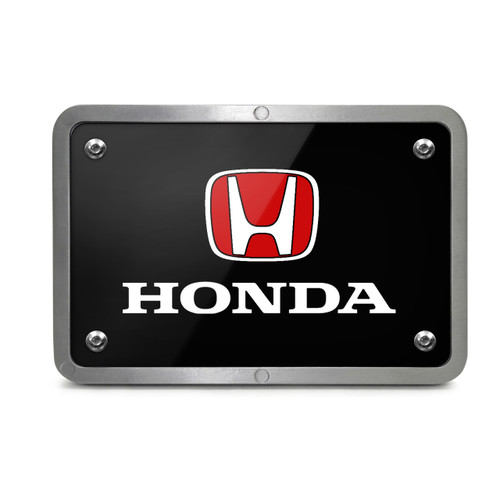 Honda Logo in Red UV Graphic Black Billet Aluminum 2 inch Tow Hitch Cover Honda Logo in Red UV Graphic Black Billet Aluminum 2 inch Tow Hitch Cover