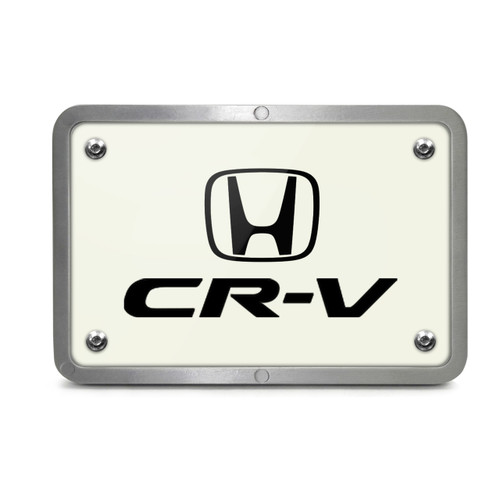 Honda CR-V UV Graphic White Billet Aluminum 2 inch Tow Hitch Cover Honda CR-V UV Graphic White Billet Aluminum 2 inch Tow Hitch Cover