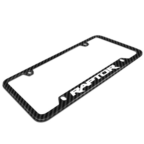 Ford F-150 Raptor Black Real Carbon Fiber 50 States License Plate Frame