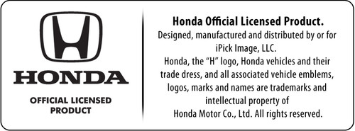 Honda Ridgeline Logo Black Acrylic License Plate and Frame Kit Official Licensed 