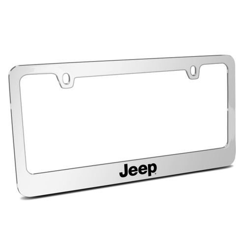 Jeep Mirror Chrome Metal License Plate Frame
