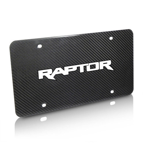 Ford F150 Raptor 2017-2018 UV Graphic Real Black Carbon Fiber License Plate