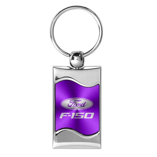 Ford F-150 Purple Spun Brushed Metal Key Chain