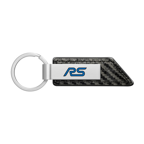 Ford Focus RS Carbon Fiber Texture Black PU Leather Strap Key Chain