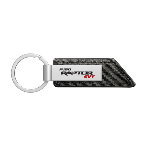 Ford F-150 Raptor SVT Carbon Fiber Texture Black PU Leather Strap Key Chain