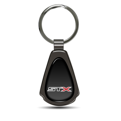 Ford F-150 STX 4x4 Black Dome Dark Gunmetal Metal Teardrop Key Chain