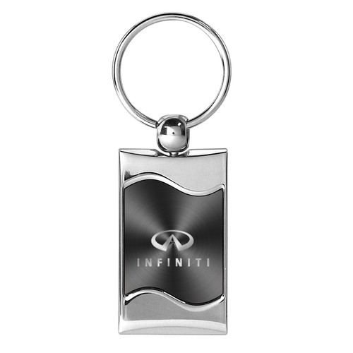 Infiniti Gray Spun Brushed Metal Key Chain