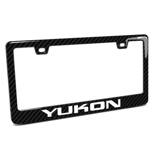 GMC Yukon in 3D on Real 3K Carbon Fiber Finish ABS Plastic License Plate Frame