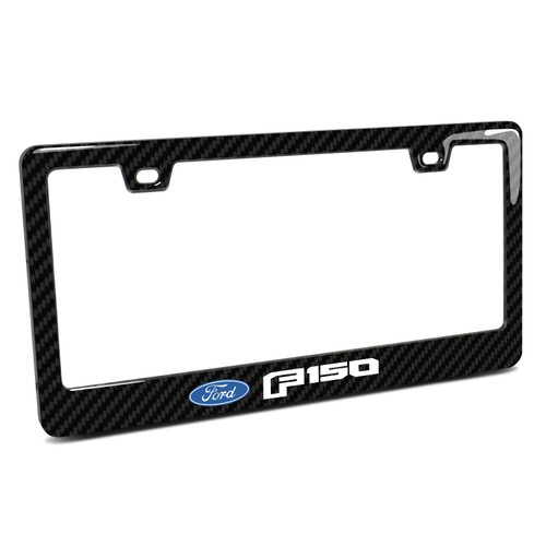 Ford F-150 New Black Real 3K Carbon Fiber Finish ABS Plastic License Plate Frame