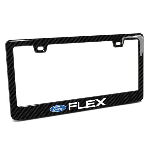 Ford Focus Black Real 3K Carbon Fiber Finish ABS Plastic License Plate Frame