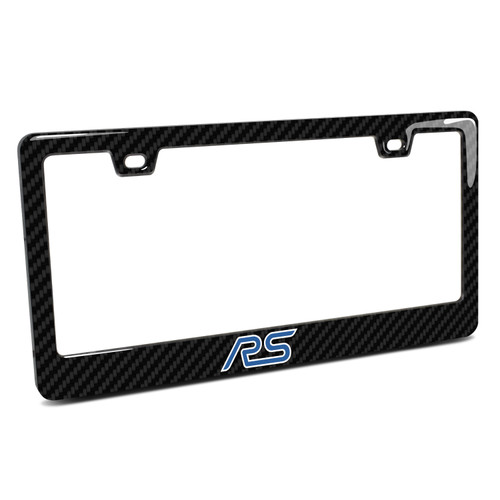 Ford Focus RS Black Real 3K Carbon Fiber Finish ABS Plastic License Plate Frame