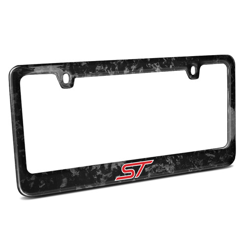 Ford Focus ST Real Black Forged Composite Carbon Fiber License Plate Frame