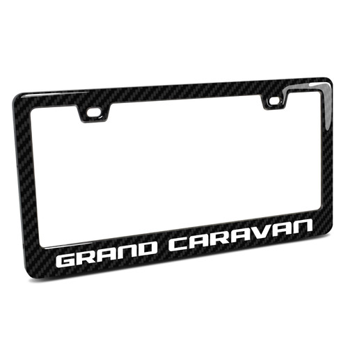 Dodge Grand-Caravan Black Real 3K Carbon Fiber Finish ABS Plastic License Frame