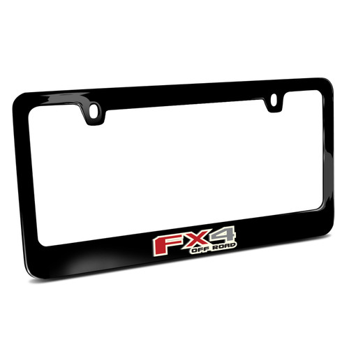 Ford F-150 FX4 Off Road 3D Night Glow Luminescent Logo on Black Metal License Plate Frame