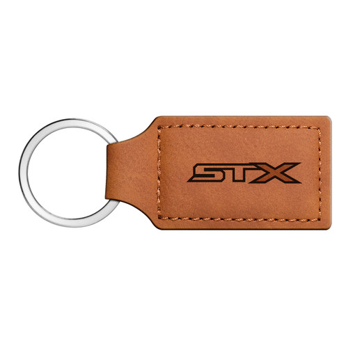 Ford F150 STX 4x4 Rectangular Brown Leather Key Chain