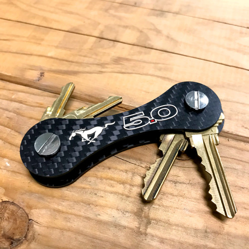 Ford Mustang 5.0 Real Carbon Fiber Key Organizer Holder Key Chain