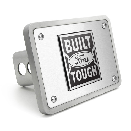 Built-Ford-Tough 3D Logo Brushed thick Billet Aluminum 2 inch Tow Hitch Cover