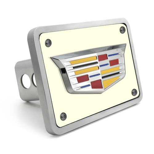 Cadillac 3D Crest Logo Glow in the Dark Luminescent Billet Aluminum 2 inch Tow Hitch Cover