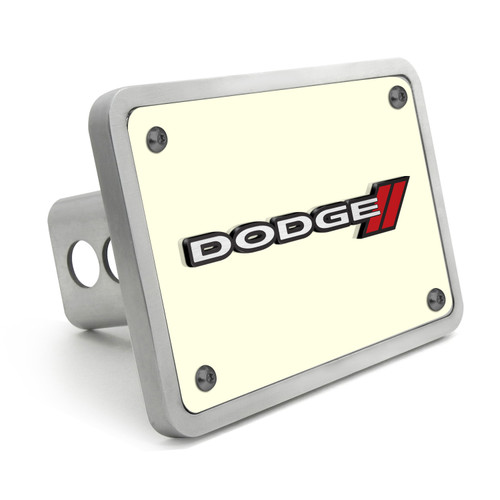 Dodge 3D Logo Glow in the Dark Luminescent Billet Aluminum 2 inch Tow Hitch Cover