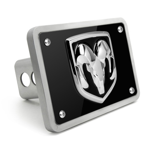 RAM 3D Logo Black Billet Aluminum 2 inch Tow Hitch Cover