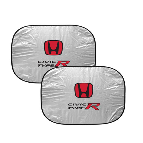 Honda Red Logo Civic Type-R Dual Panels Easy Folding Windshield Sun Shade