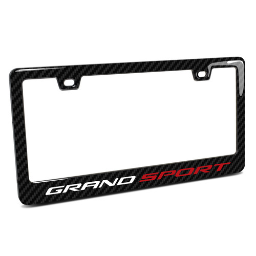 Corvette C7 Grand-Sport 3D Real 3K Carbon Fiber ABS Plastic License Plate Frame