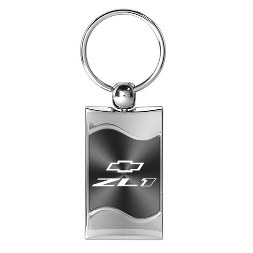 Chevrolet Camaro ZL1 Gray Spun Brushed Metal Key Chain