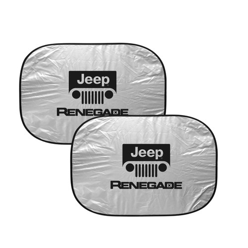 Jeep Renegade Dual Panels 2-28" W x 24" L Easy Folding Windshield Sun Shade