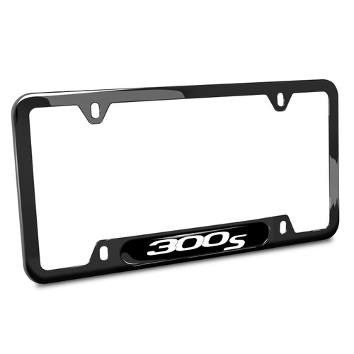 Chrysler 300S Black Insert Black Stainless Steel License Plate Frame