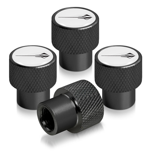 Chevrolet Corvette C7 Stingray Logo White on Black Aluminum Tire Valve Stem Caps Chevrolet Corvette C7 Stingray Logo White on Black Aluminum Tire Valve Stem Caps
