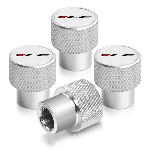 Chevrolet Camaro 1LE Logo White on Shining Silver Aluminum Tire Valve Stem Caps Chevrolet Camaro 1LE Logo White on Shining Silver Aluminum Tire Valve Stem Caps