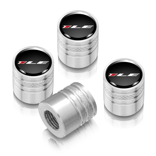 Chevrolet Camaro 1LE Logo in Black on Shining Silver Aluminum Cylinder-Style Tire Valve Stem Caps Chevrolet Camaro 1LE Logo in Black on Shining Silver Aluminum Cylinder-Style Tire Valve Stem Caps