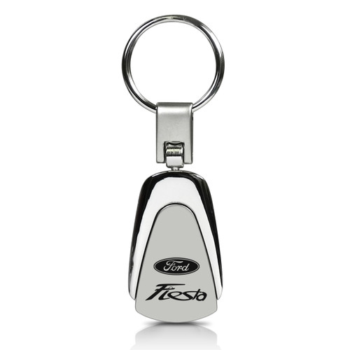 Ford Fiesta Chrome Metal Tear Drop Key Chain