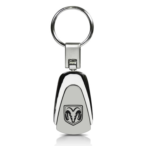 Dodge RAM Chrome Metal Tear Drop Auto Key Chain