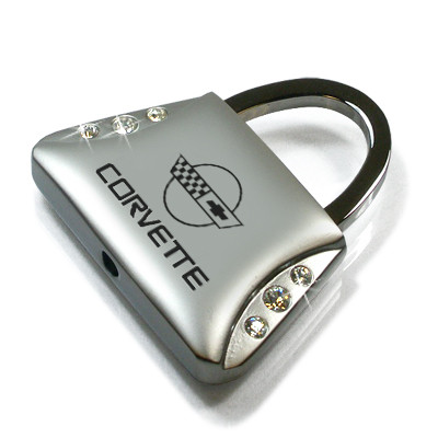 Chevrolet Corvette C4 Clear Crystals Purse Shape Key Chain