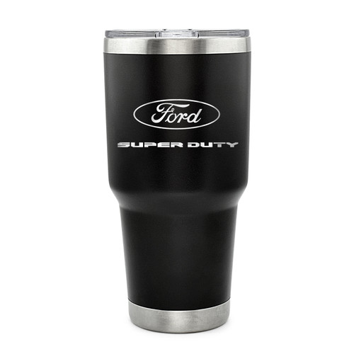 Ford Super-Duty 30 oz Dual-Wall Vaccum Sealed Black Stainless Steel Travel Tumbler Mug