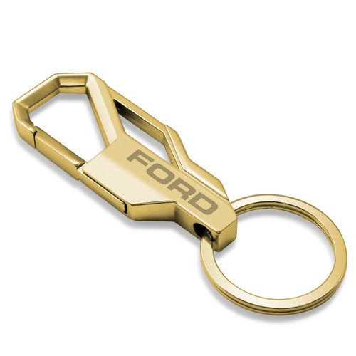 Ford Logo Golden Snap Hook Metal Key Chain